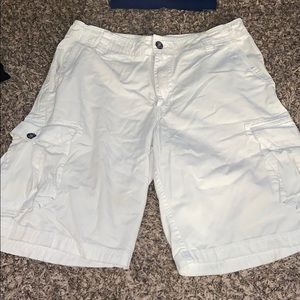 Route 66 White Cargo Shorts